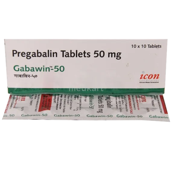 gabawin m 50mg tablet 10's